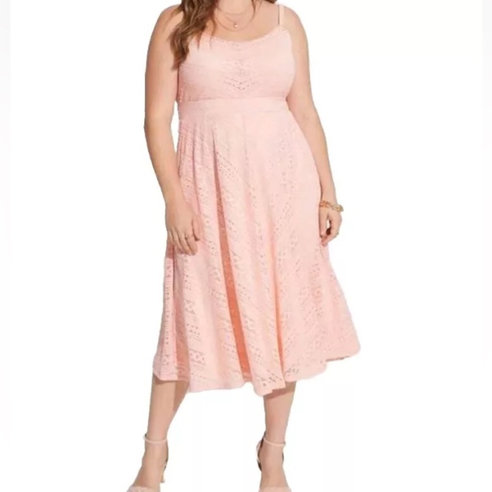 TORRID Midi Lace Skater Dress NEW